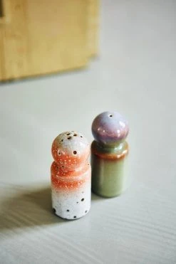 HKliving PEPER & SALT JAR, ASTEROIDS/PEAT