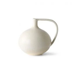 HKliving Ceramic Jar | White Speckle | Medium