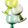 HKliving The Emeralds: Olive Green Low Wine Glass