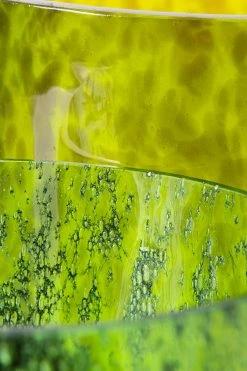 HKliving Green Cheetah Glass Vase M