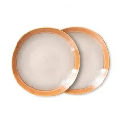 HKliving 70s Ceramics: Earth Side Plates (Set of 2)