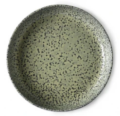 HKliving Gradient Ceramics Deep Plate Green Set Of 2