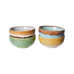HKliving 70s Ceramics Castor XS Bowls - Set of 4