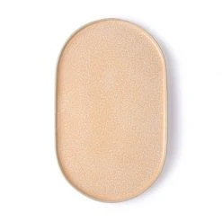 HKliving Gallery Ceramics Oval Side Plate Peach Set of 2