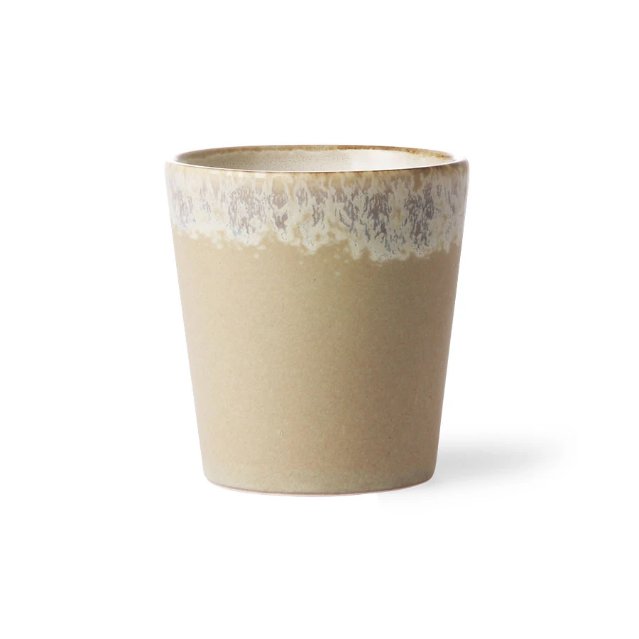 HKliving 70s Ceramics Handleless Mug - Bark 5 HKliving 70s Ceramics Handleless Mug - Bark