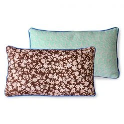 HKliving Doris : Printed Cushion Brown (35x60)
