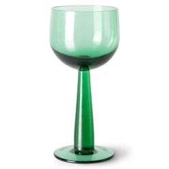 HKliving Set of 4 Fern Green Tall Wine Glass: The Emeralds