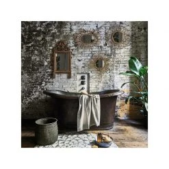 HKliving Natural Rattan Oval Mirror