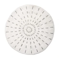 HKliving Round Bath Mat Swirl 120cm