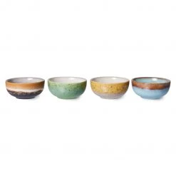 HKliving 70s Ceramics Castor XS Bowls - Set of 4