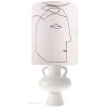 HKliving Printed Face Lamp Shade With Base 2 HKliving Printed Face Lamp Shade With Base