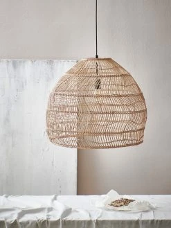 HKliving Wicker Pendant Lamp Ball Natural M