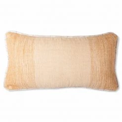 HKliving Hand woven wool cushion natural