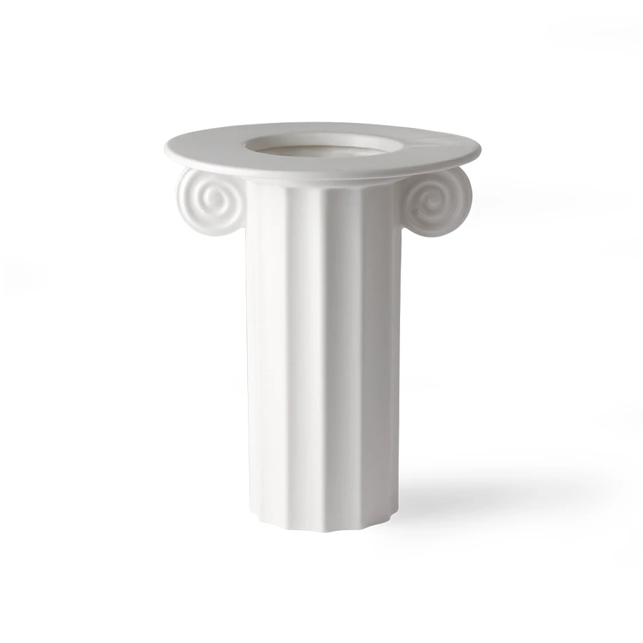 HKliving White Ceramic Vase Greek B HKliving White Ceramic Vase Greek B
