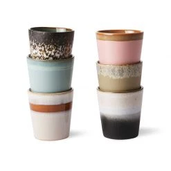 HKliving 70'Ceramic Mugs Set of 6