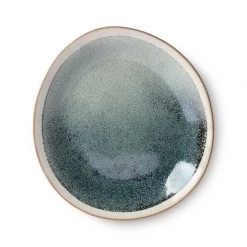 HKliving Ceramic 70's Side Plate Mist Set of 2 4 HKliving Ceramic 70's Side Plate Mist Set of 2