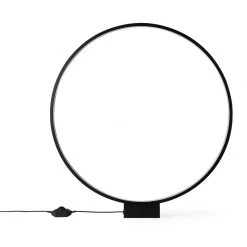 HKliving Luminous Circle Table Lamp Black