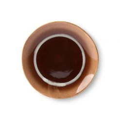 HKliving Ceramic 70's dessert plate: Tornado (Set of 2)