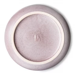 HKliving Bold & Basic Ceramics Deep Plate Purple Set of 2