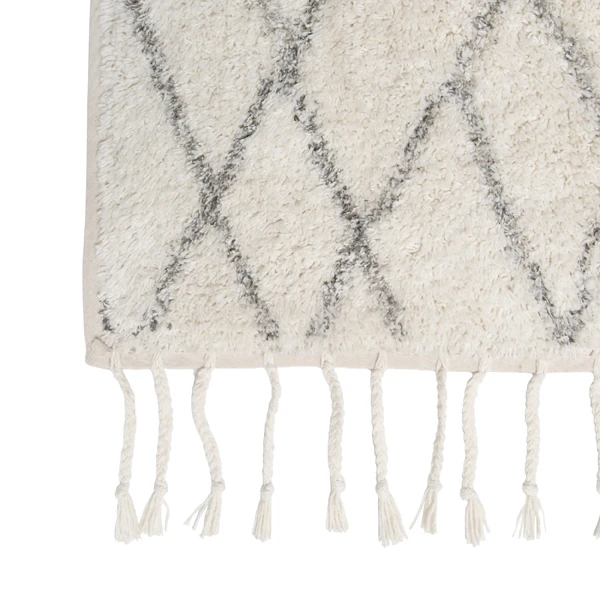 HKliving Cream Grey Cotton Bath Mat HKliving Cream Grey Cotton Bath Mat