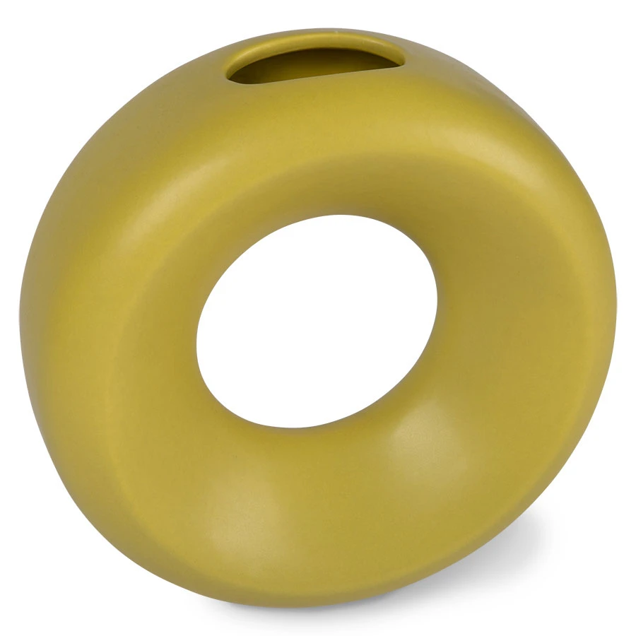 HKliving Green Ceramic Circle Vase HKliving Green Ceramic Circle Vase