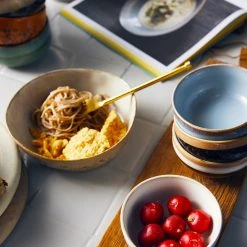 HKliving Ceramic 70's Pasta Bowl Tiger Set of 2