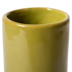 HKliving Glossy Olive Twisted Vase