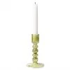 HKliving Olive Green Glass Candle Holder