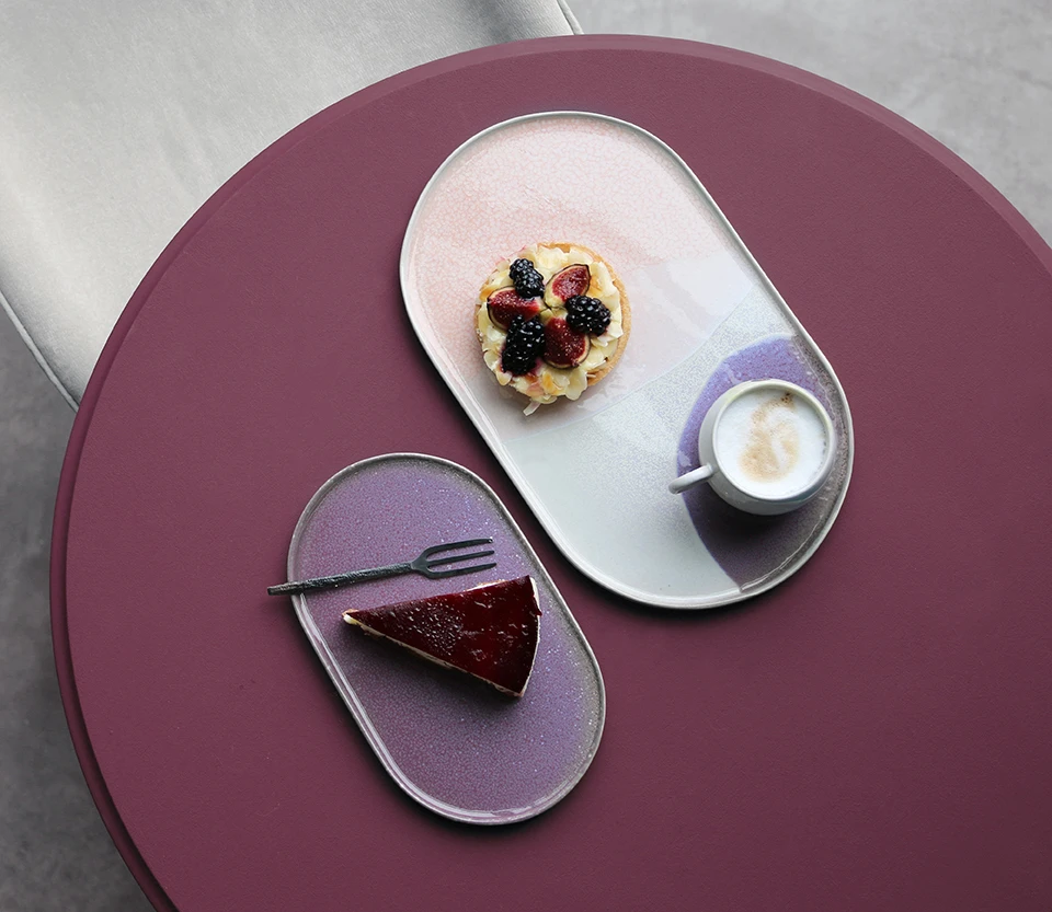 HKliving Gallery Ceramics Coffee Cup Yellow/Lilac Set of 2 HKliving Gallery Ceramics Coffee Cup Yellow/Lilac Set of 2