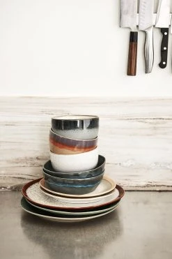 HKliving Ceramic 70s Dinner Plate Earth Set of 2 5 HKliving Ceramic 70s Dinner Plate Earth Set of 2