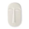 HKliving Large Matt White Mask Wall Ornament
