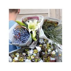 HKliving Realistic Artificial blue Berry Branch