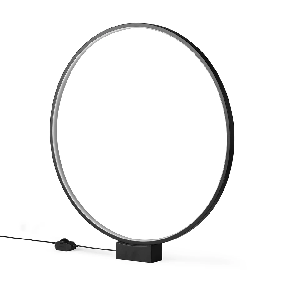 HKliving Luminous Circle Table Lamp Black HKliving Luminous Circle Table Lamp Black
