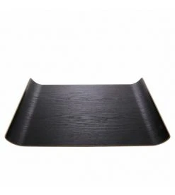 HKliving Black Willow Wooden Tray L