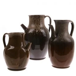 HKliving Ceramic Jug Brown