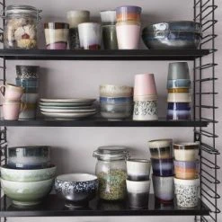 HKliving Set of 6 180ml Ceramics 70s Mug Set 3 HKliving Set of 6 180ml Ceramics 70s Mug Set