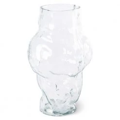 HKliving Cloud Vase Clear Glass High