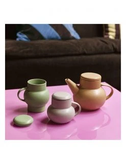 HKliving Ceramic Bubble Tea Mug M Light Grey