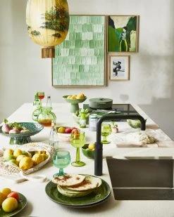 HKliving Set of 4 Fern Green Low Wine Glass: The Emeralds