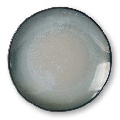 HKliving Home Chef Ceramics: Dinner Plate Grey/Green (Set of 2)