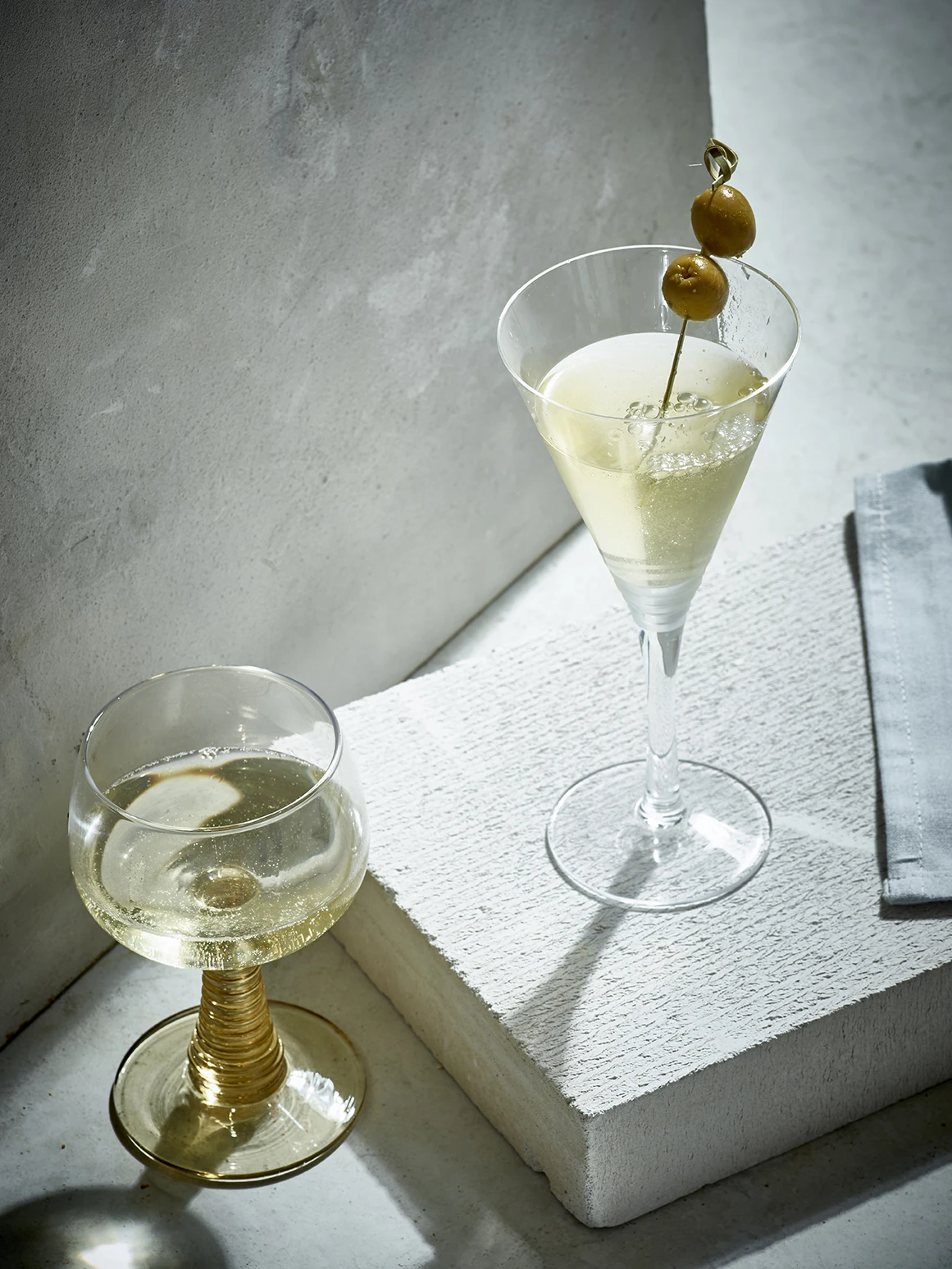 HKliving 196ml Green Swirl Wine Glass 6 HKliving 196ml Green Swirl Wine Glass