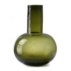 HKliving Green Glass Blown Vase