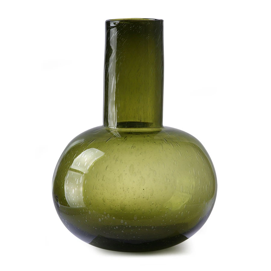 HKliving Green Glass Blown Vase HKliving Green Glass Blown Vase