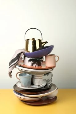 HKliving Bold & Basic Ceramics Mug Grey/Blue