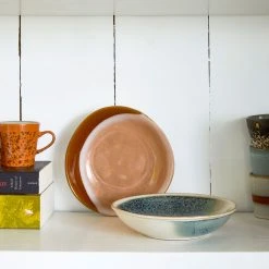 HKliving Ceramic 70s Curry Bowls Mist Set of 2