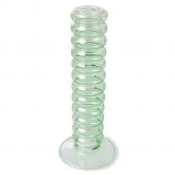 HKliving Mint Green Glass Candle Holder
