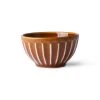 HKliving Set of 2 Striped Ceramic Bowl