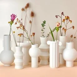 HKliving Large Speckled Clay Angular Vase