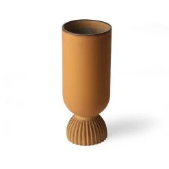 HKliving Ceramic Flower Vase Ribbed Base Rustic