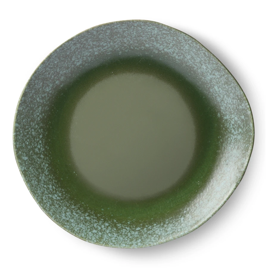 HKliving 70s Ceramics: Dinner Plates, Green (Set of 2) 4 HKliving 70s Ceramics: Dinner Plates, Green (Set of 2)